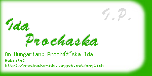 ida prochaska business card